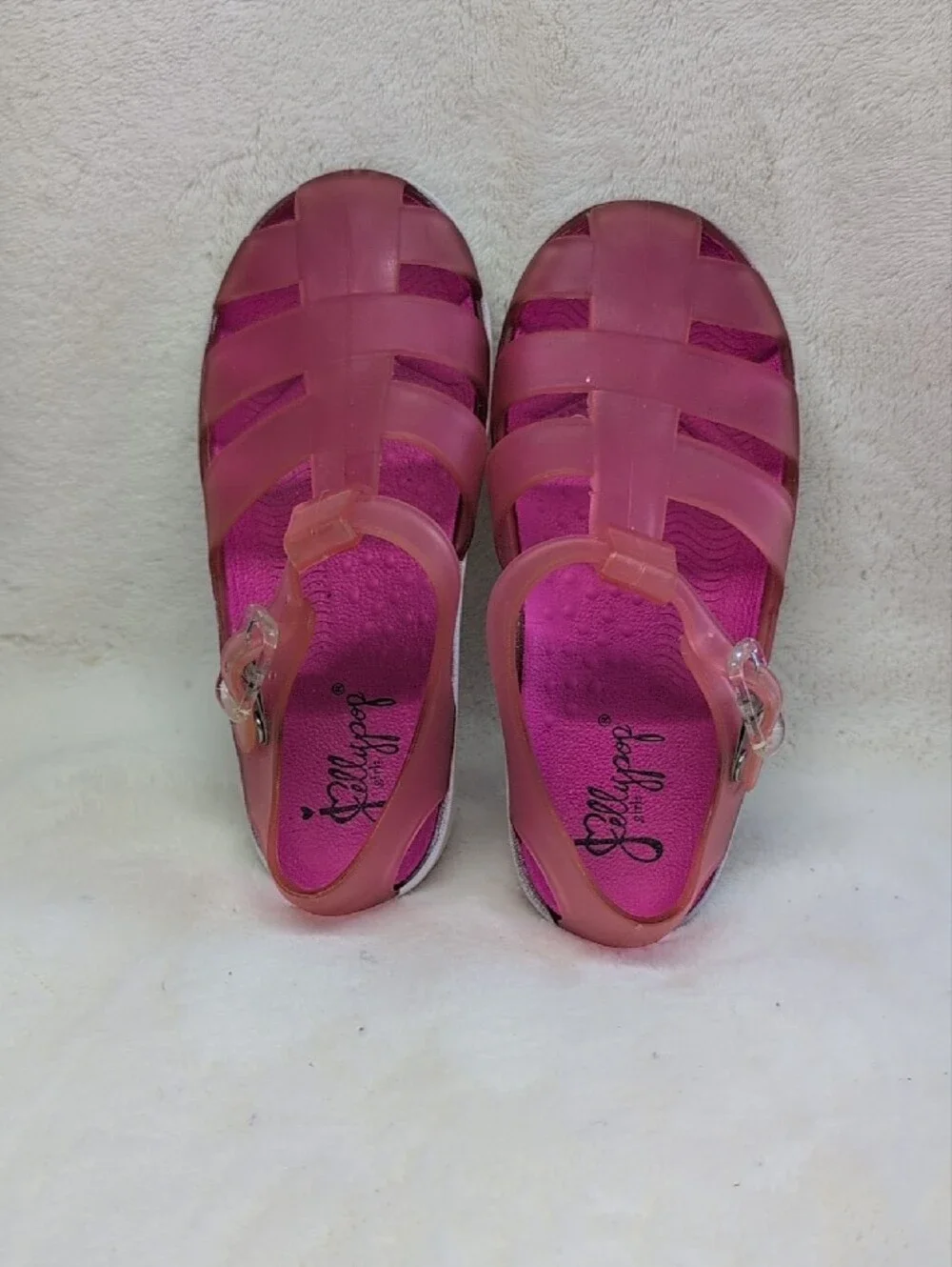 Jellypop Girls' Pink Jelly Strap Sandals